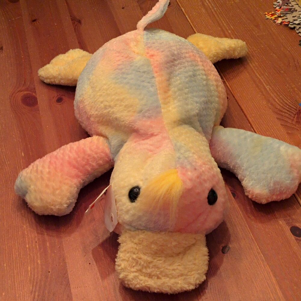 VTG Chrisha Creations 1988 Playful Plush Duck Stuffed Animal 14-24in Multicolor